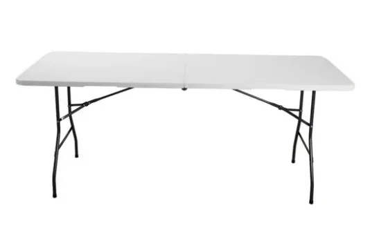 PAQUETE DE 2 MESAS  PLEGABLES DE PLASTICO 1.80 GIMBO PRO