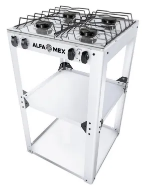 PARRILLA CON ESTANTE ARMABLE