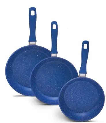 Juego de sartenes antiadherentes Azul 20 24 y 28 cm
