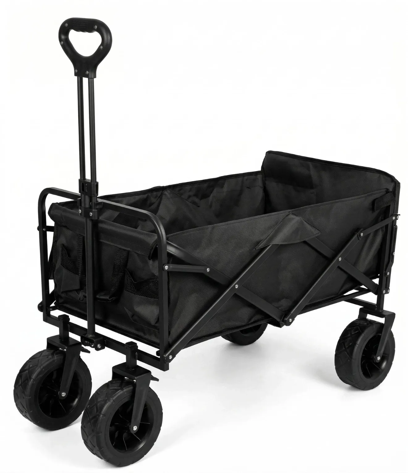 Carrito Plegable Multiusos: Acero Resistente para Exteriores, Camping y Jardín