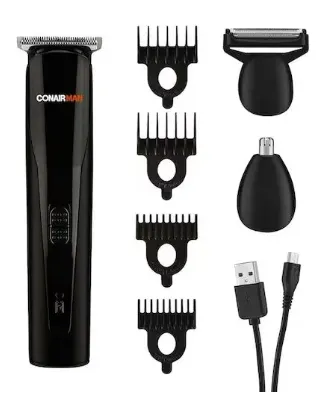 RECORTADORA RECARGABLE CROMO NEGRO