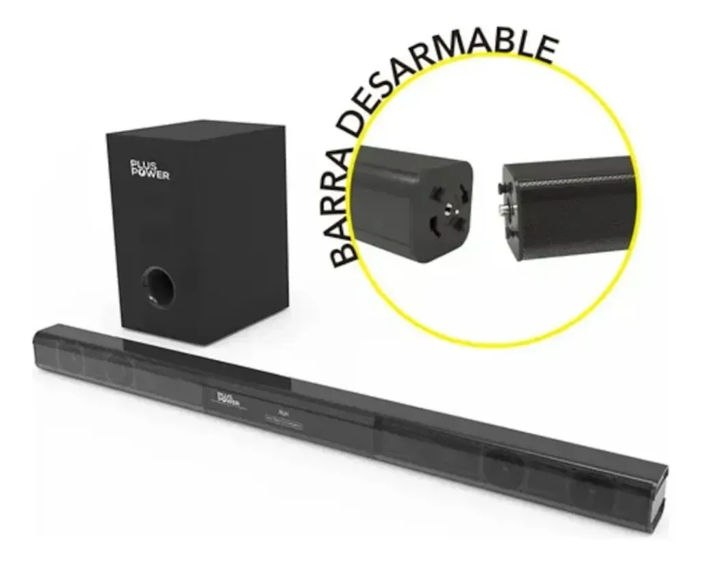 Barra De Sonido y Woofer De Alta Resolución 2.1 Desarmable