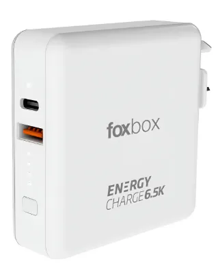 Powerbank cargador 20W Foxbox energy charger 6500 blanco